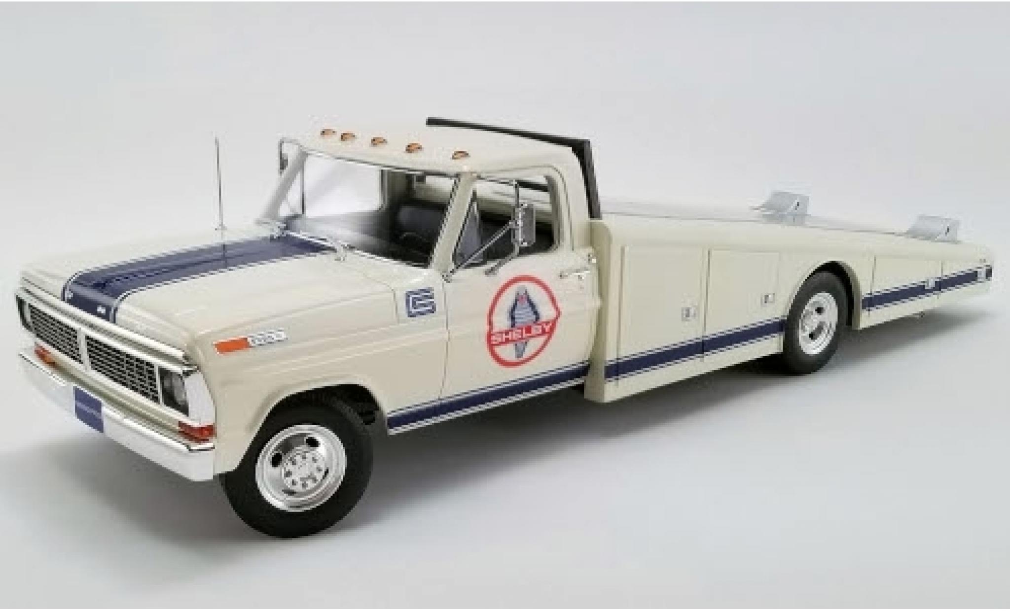 Ford F-350 1/18 ACME Ramp Truck bianco/blu Shelby Racing 1970 modellino in miniatura