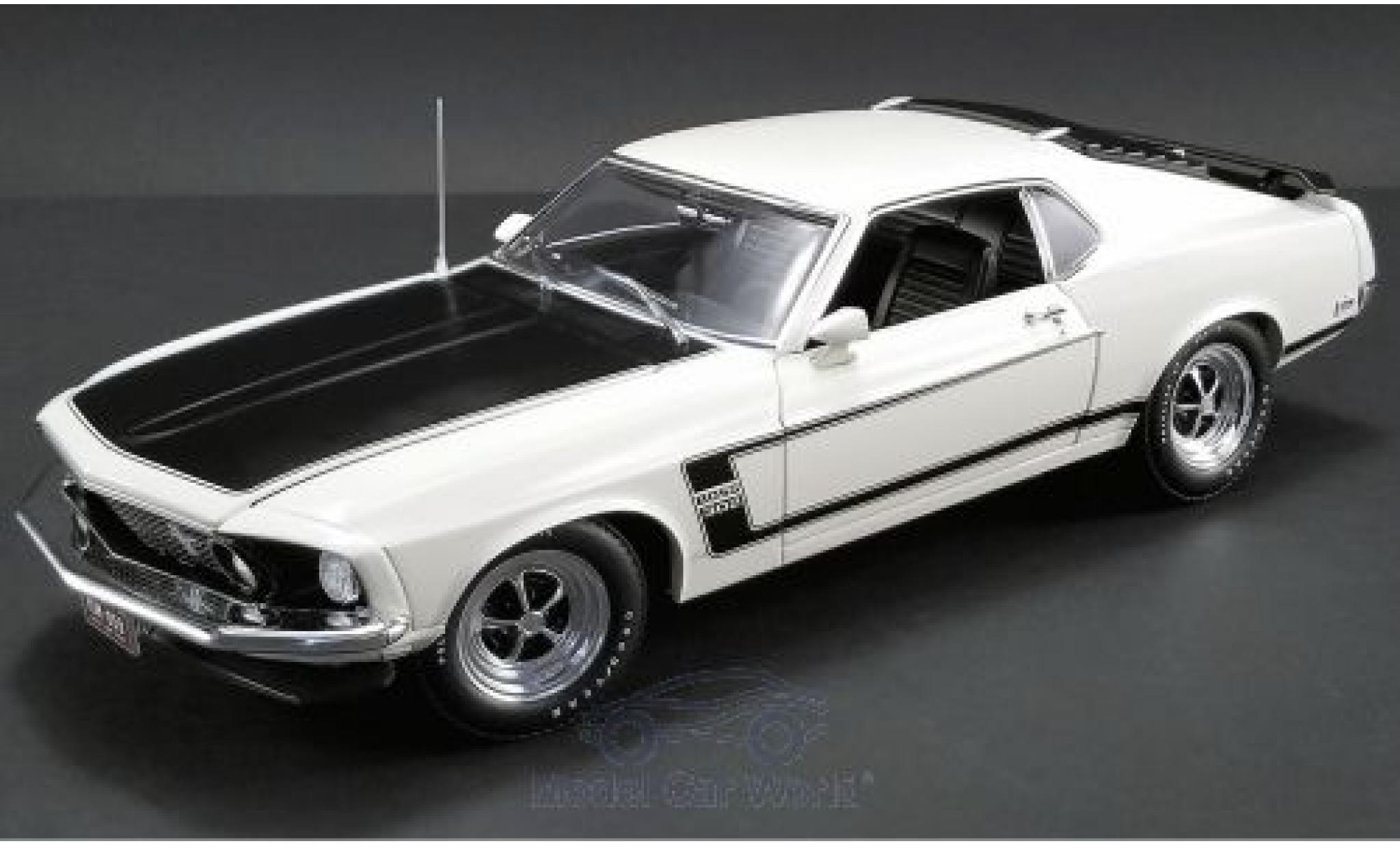 Ford Mustang 1/18 ACME Boss 302 beige/nero 1969 modellino in miniatura