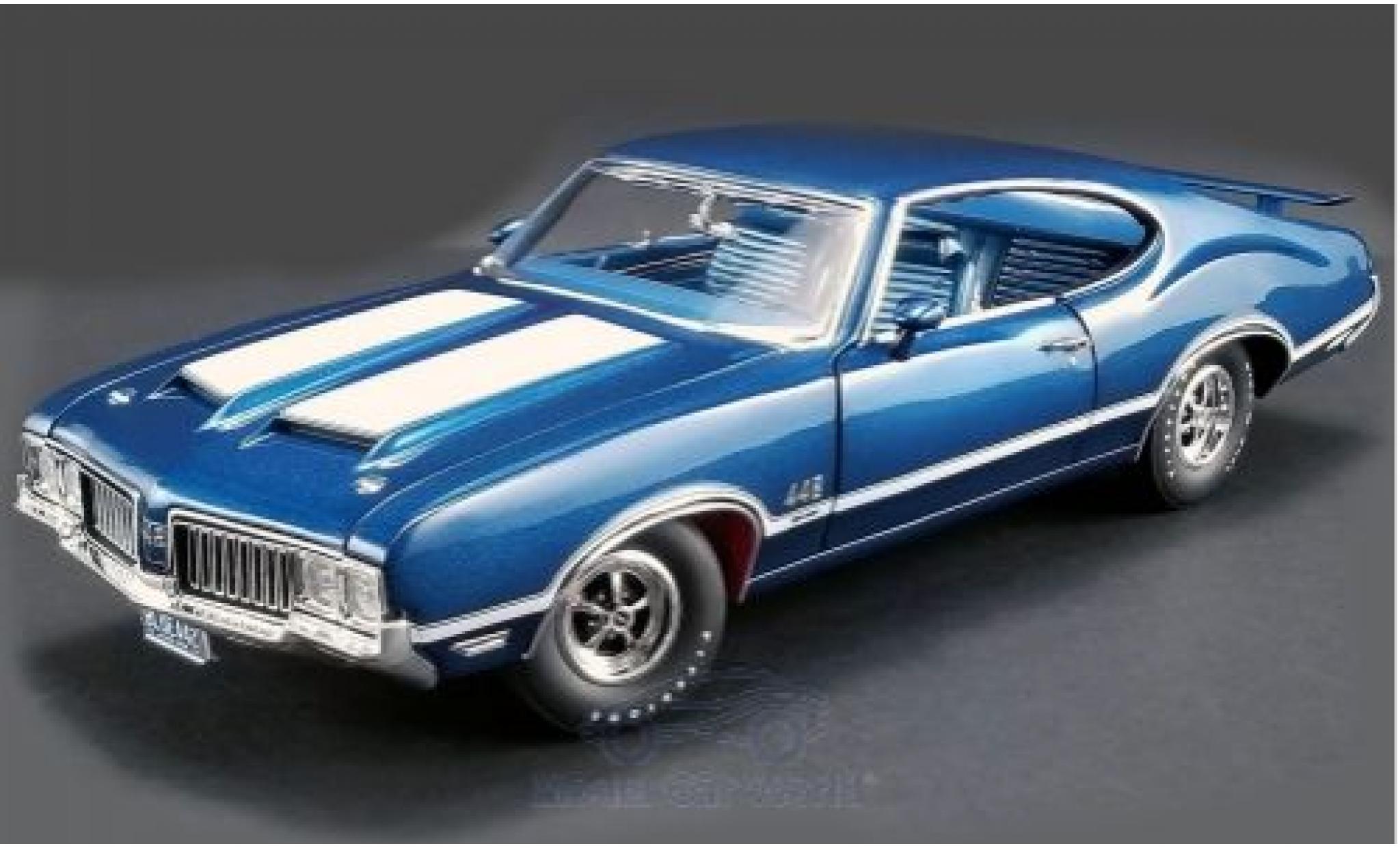Oldsmobile 442 1/18 ACME W-30 metallico blu/bianco 1970 modellino in miniatura