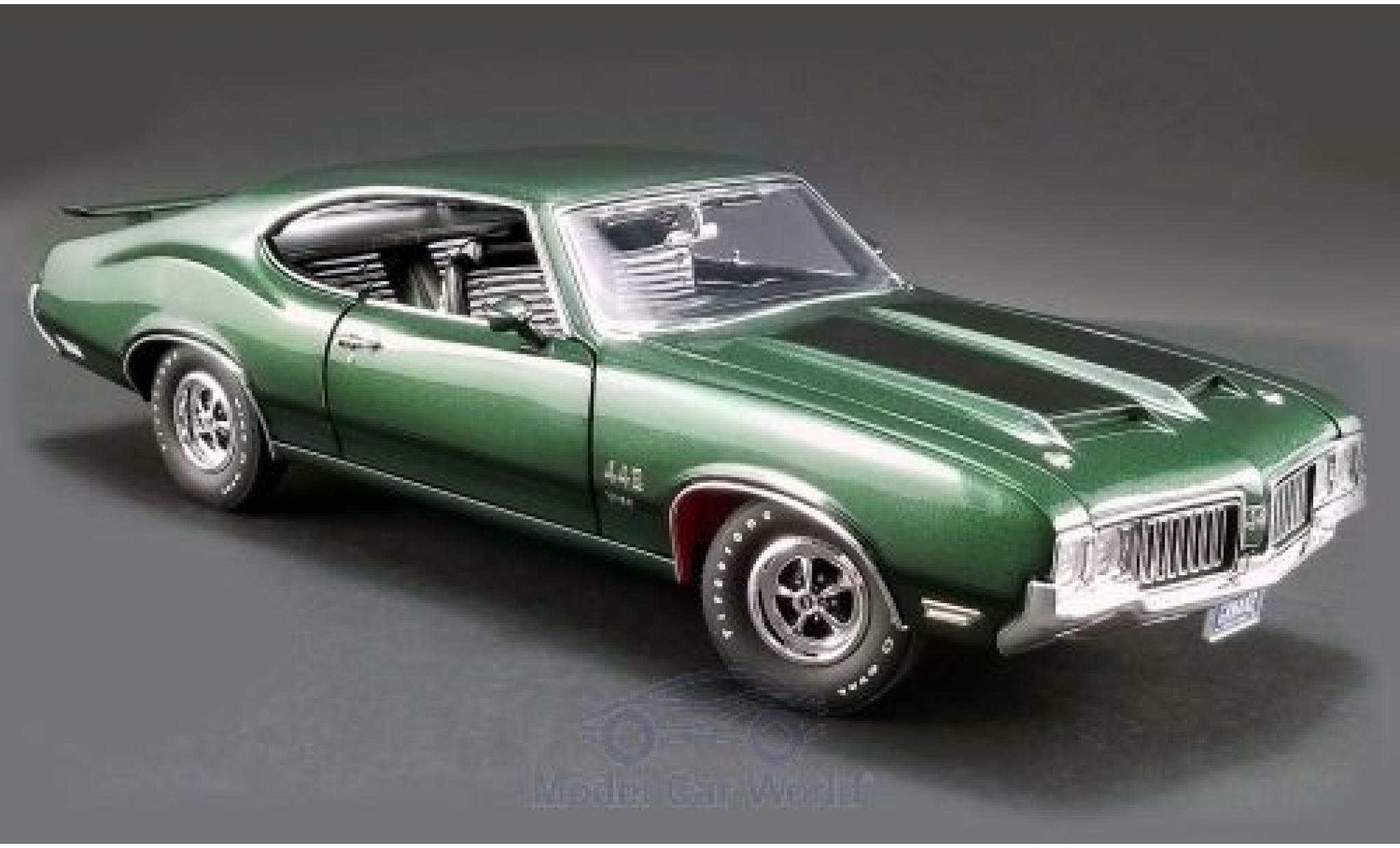 Oldsmobile 442 1/18 ACME W-30 metallico verde/nero 1970 modellino in miniatura