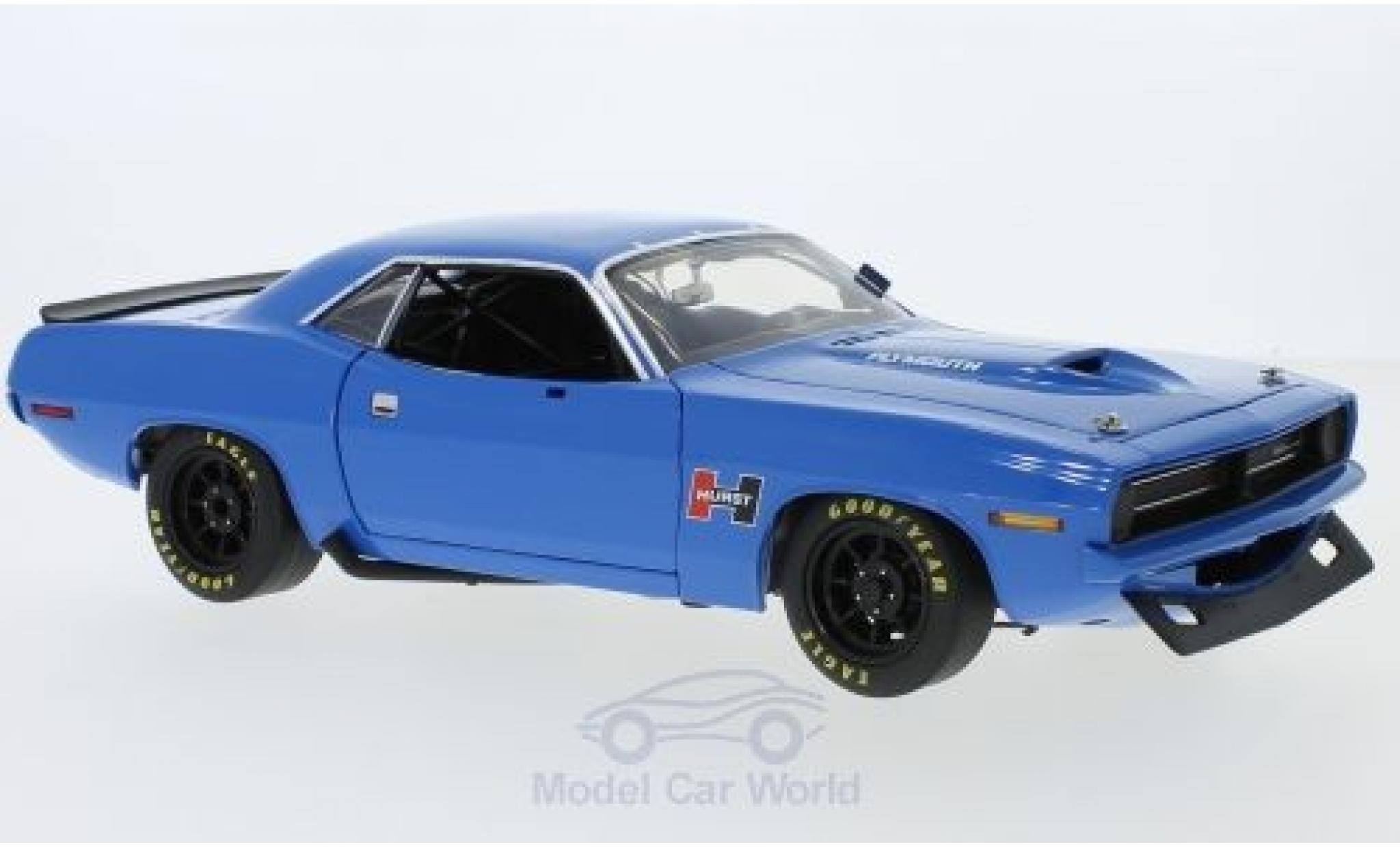 Plymouth Cuda 1970 1/18 ACME Trans Am Street Version blu 1970 modellino in miniatura
