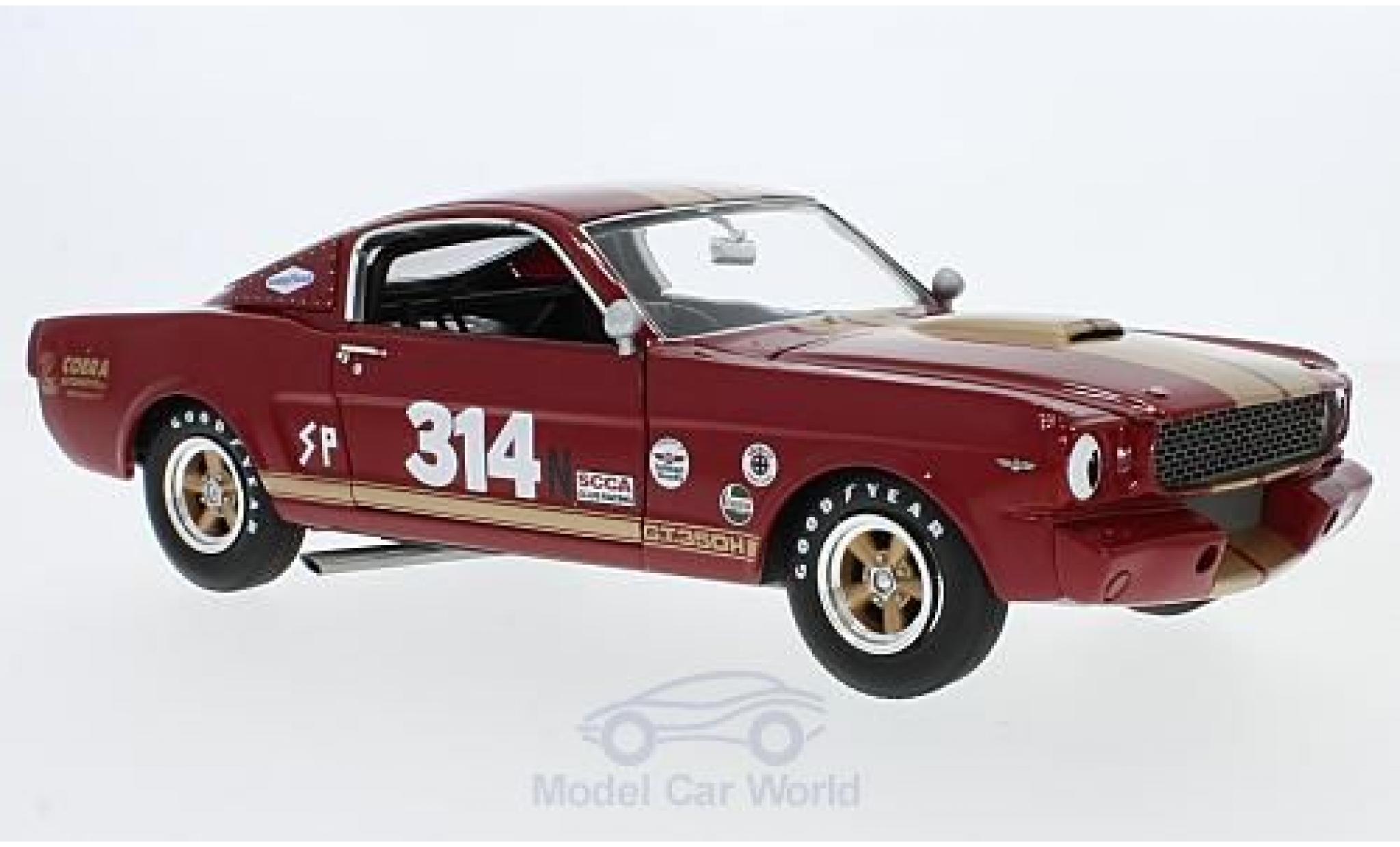 Shelby GT 1/18 ACME 350H rosso/gold 1966 Rent A Racer No.314 modellino in miniatura