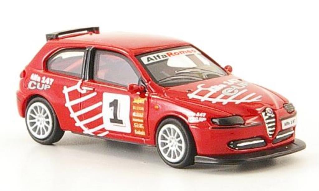 Alfa Romeo 147 1/87 Ricko Cup Version No.1 rosso 2001 modellino in miniatura