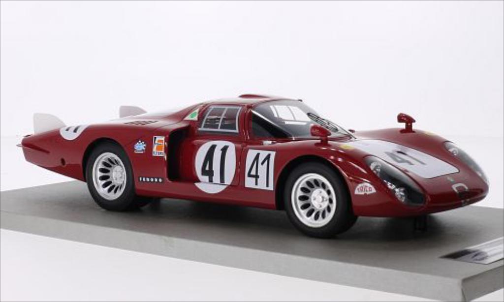 Alfa Romeo 33.2 1/18 Tecnomodel Coda Lunga No.41 Autodelta 24h Le Mans 1968 /N.Vaccarella modellino in miniatura