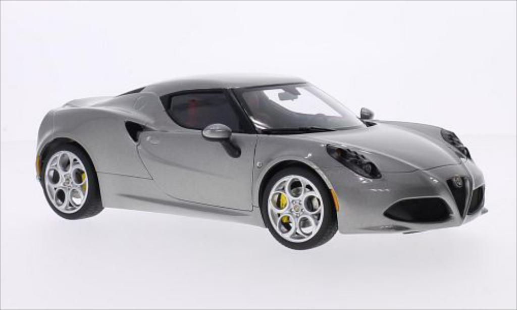 Alfa Romeo 4C 1/18 Autoart metallico grigio 2013 modellino in miniatura