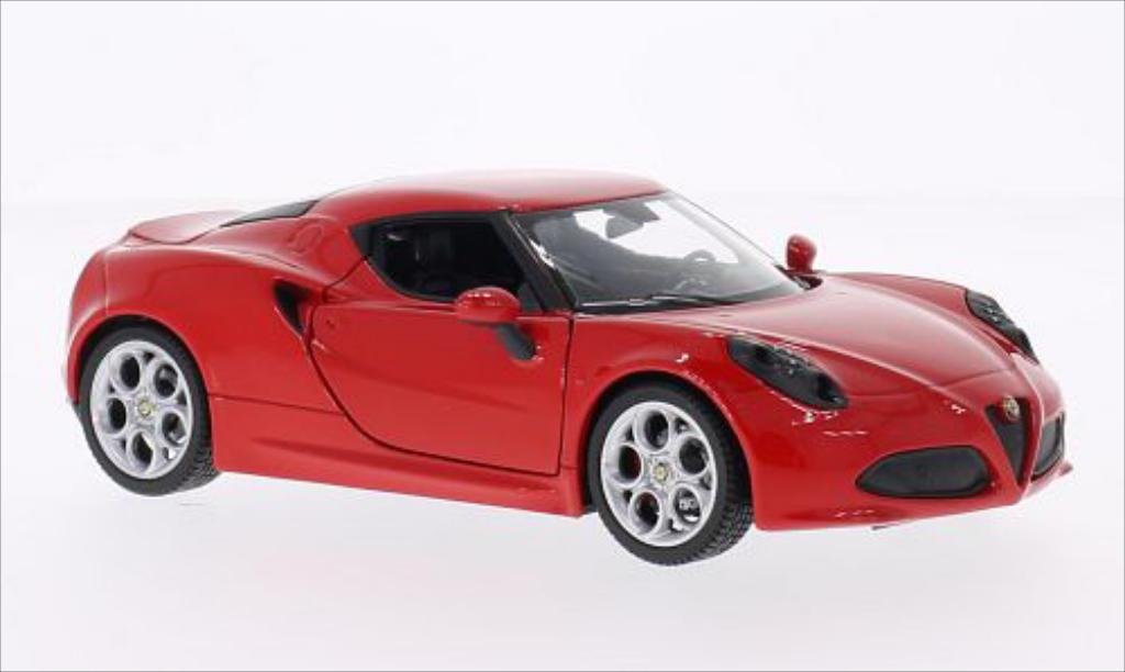 Alfa Romeo 4C 1/24 Welly rosso 2014 modellino in miniatura