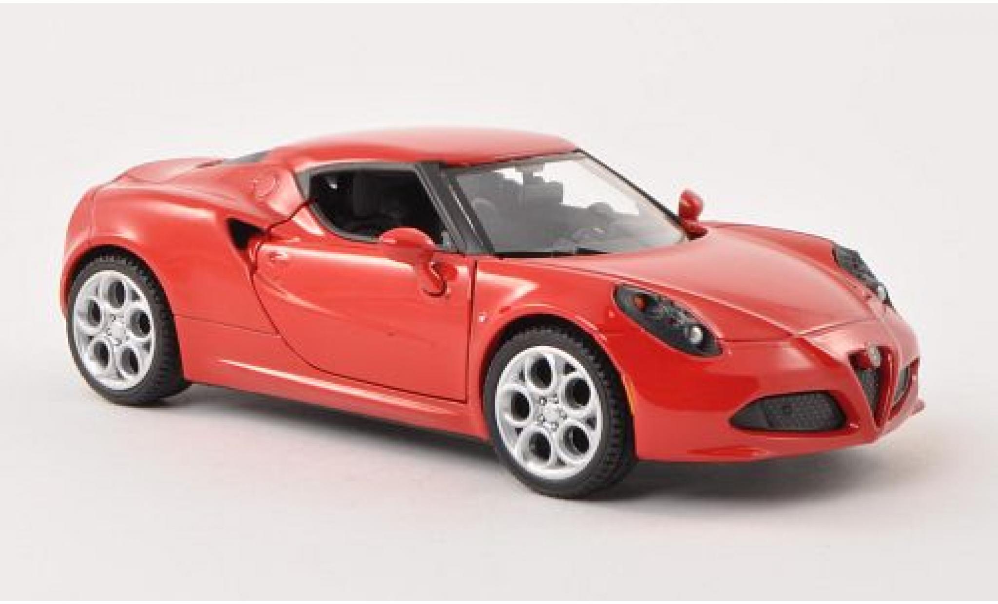 Alfa Romeo 4C 1/24 Motormax rot 1:24 modellino in miniatura
