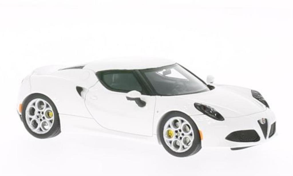 Alfa Romeo 4C 1/43 Spark bianco modellino in miniatura