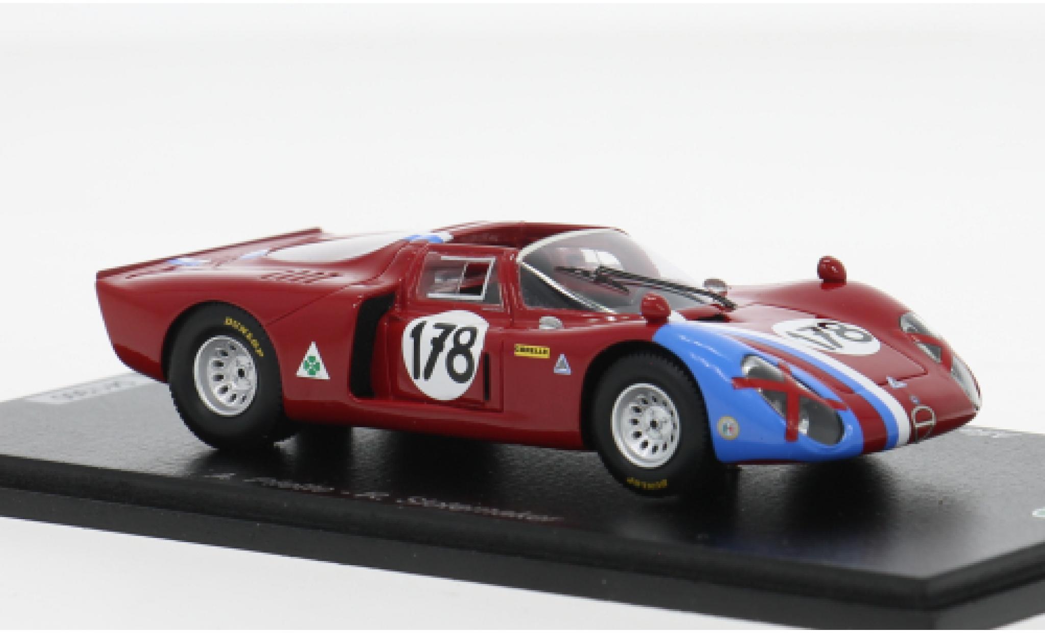 Alfa Romeo T33 1/43 Spark /2 Targa Florio 1968 #178 A.Pilette/R.Slotemaker 1:43 modellino in miniatura