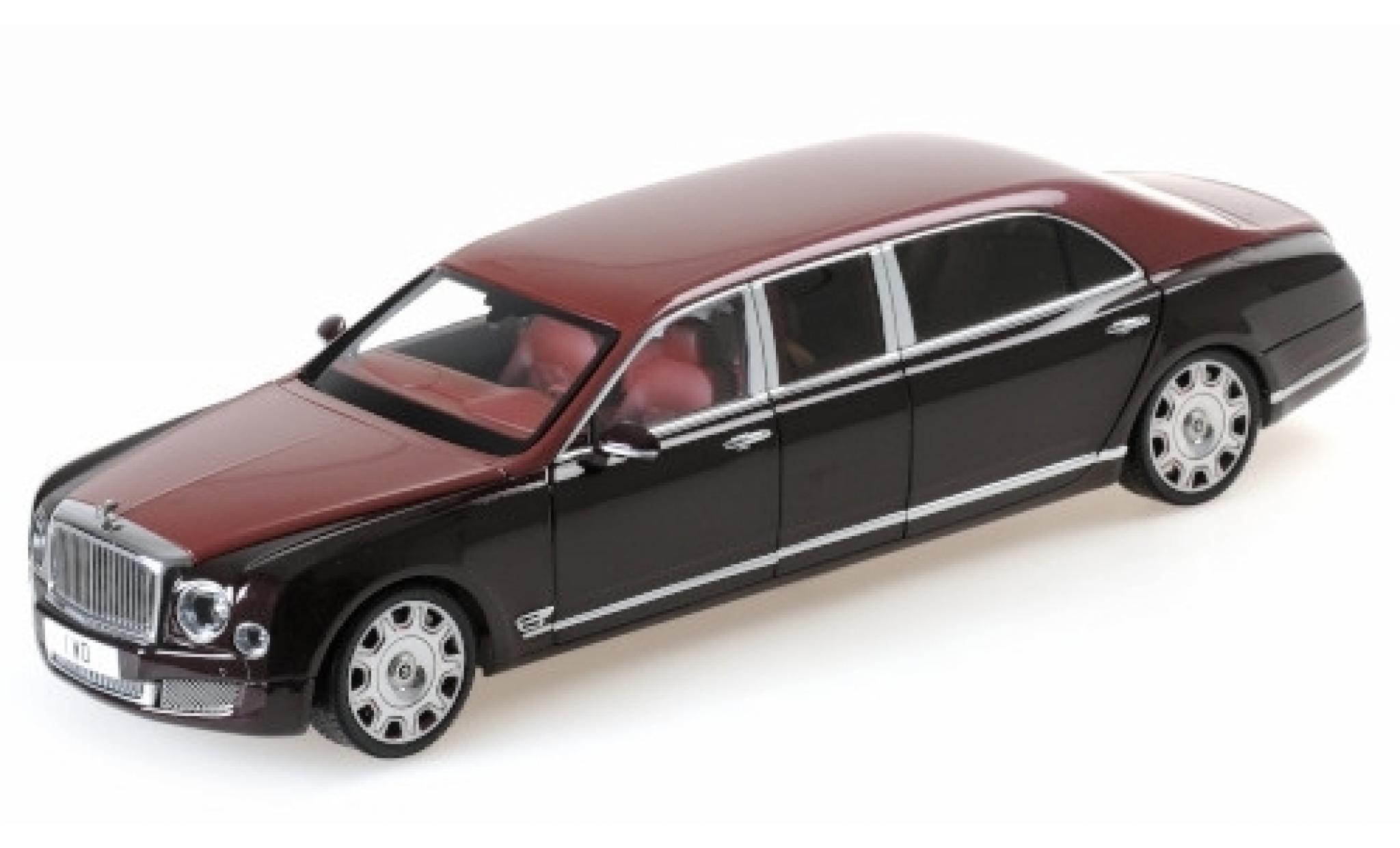 Bentley Mulsanne 1/18 Almost Real Grand Limousine by Mulliner rosso/rosso 2017 modellino in miniatura