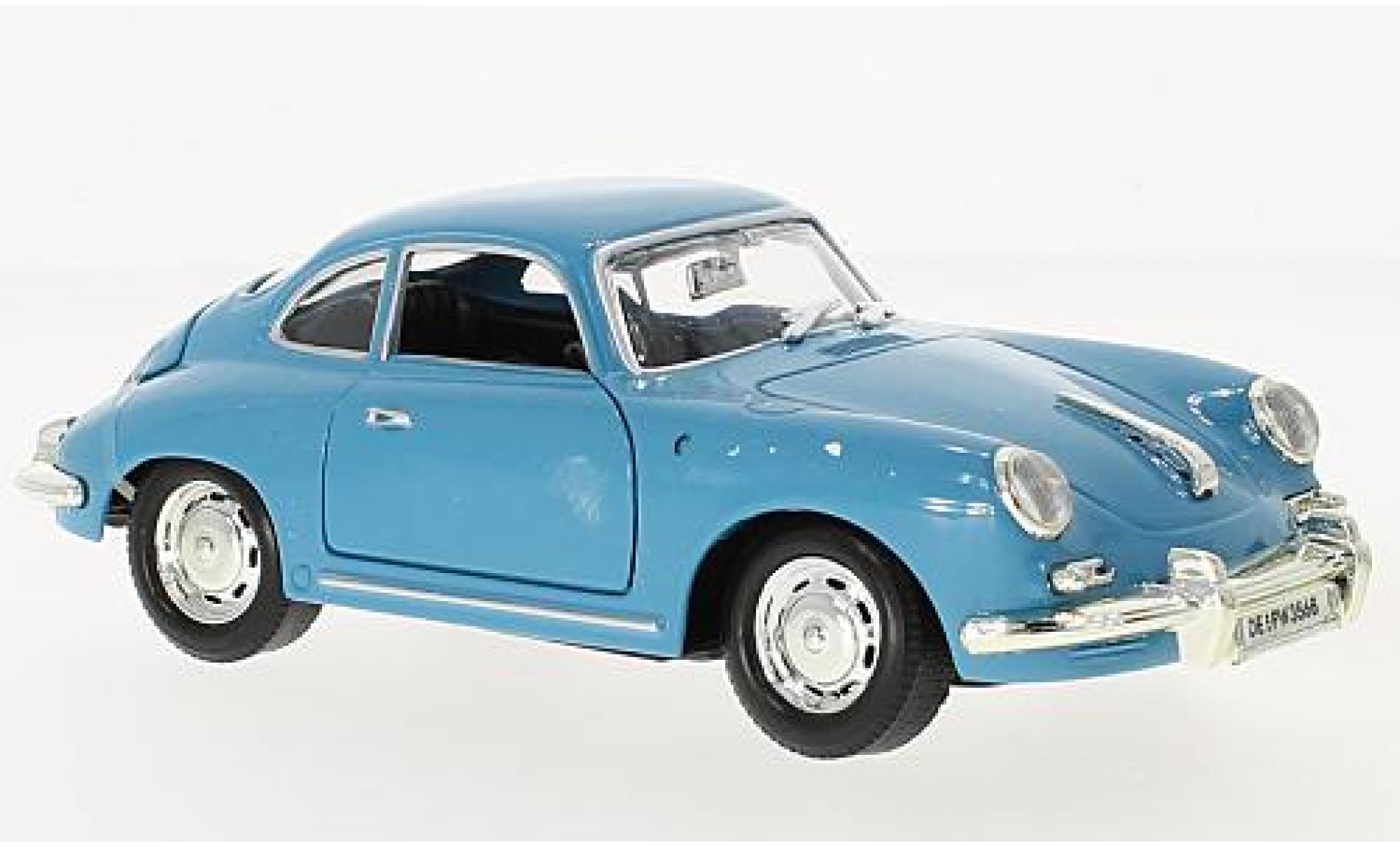 Porsche 356 1/24 Motormax B blu modellino in miniatura