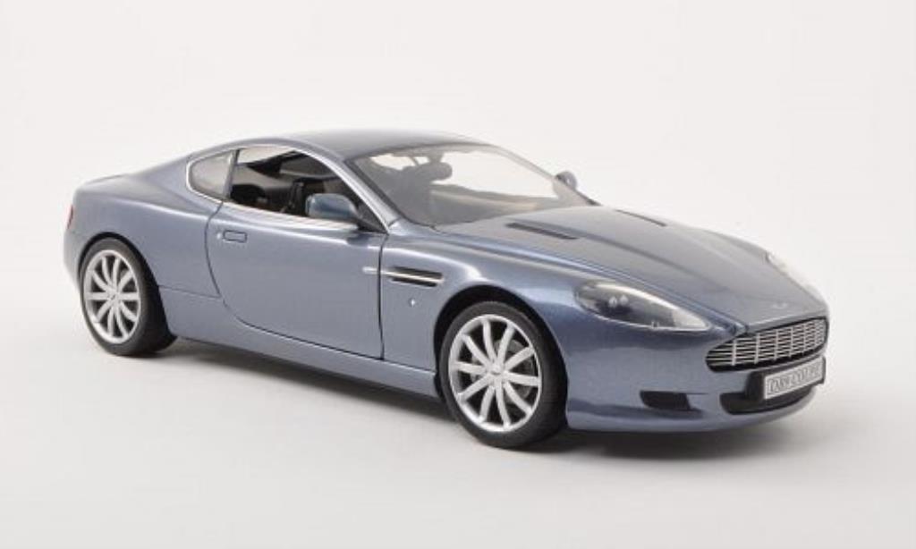Aston Martin DB9 1/18 Motormax grigio-blu 2006 modellino in miniatura