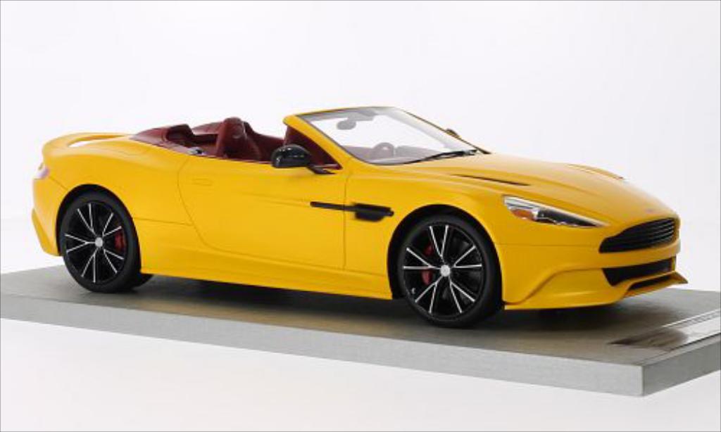 Aston Martin Vanquish 1/18 Tecnomodel Volante matt-giallo 2014 modellino in miniatura