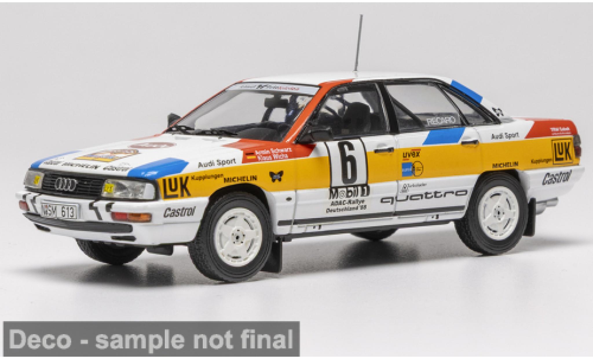 Audi 200 quattro 1/43 IXO Rallye Deutschland 1988 #6 A.Schwarz/K.Wicha 1:43 modellini auto