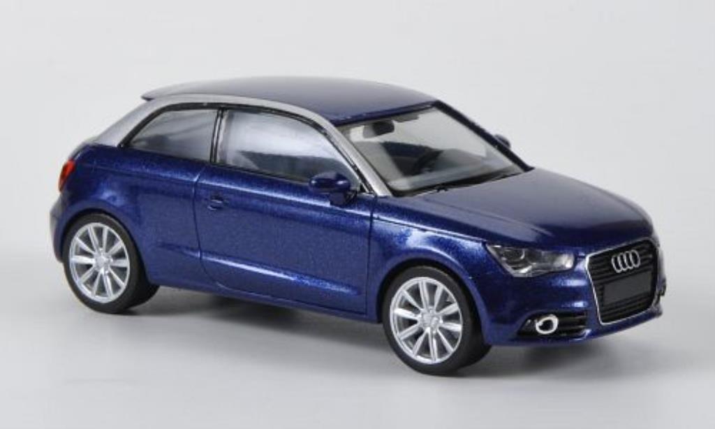 Audi A1 1/87 Herpa blu 2010 modellino in miniatura