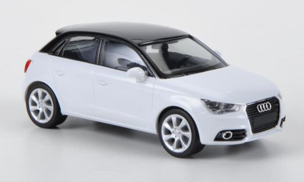 Audi A1 1/87 Herpa Sportback bianco/nero modellino in miniatura