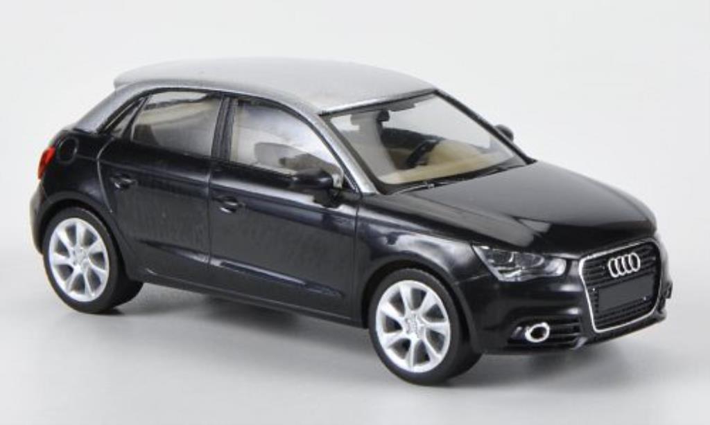 Audi A1 1/87 Herpa Sportback nero/grigio modellino in miniatura