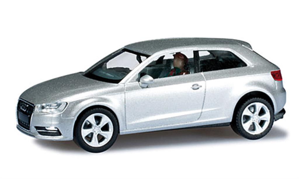 Audi A3 1/87 Herpa (8V) grigio DioramaReady modellino in miniatura