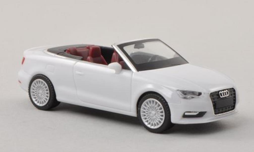 Audi A3 1/87 Herpa Cabrio bianco modellino in miniatura