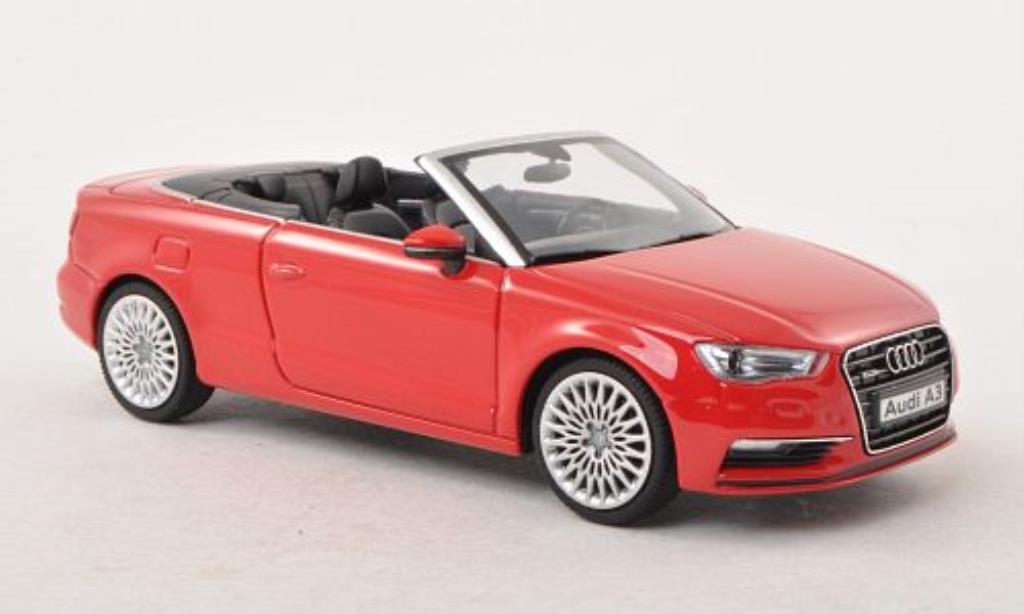 Audi A3 1/43 Herpa Cabriolet rosso modellino in miniatura