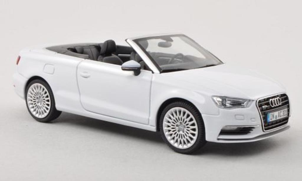 Audi A3 1/43 Herpa Cabriolet bianco 2013 modellino in miniatura