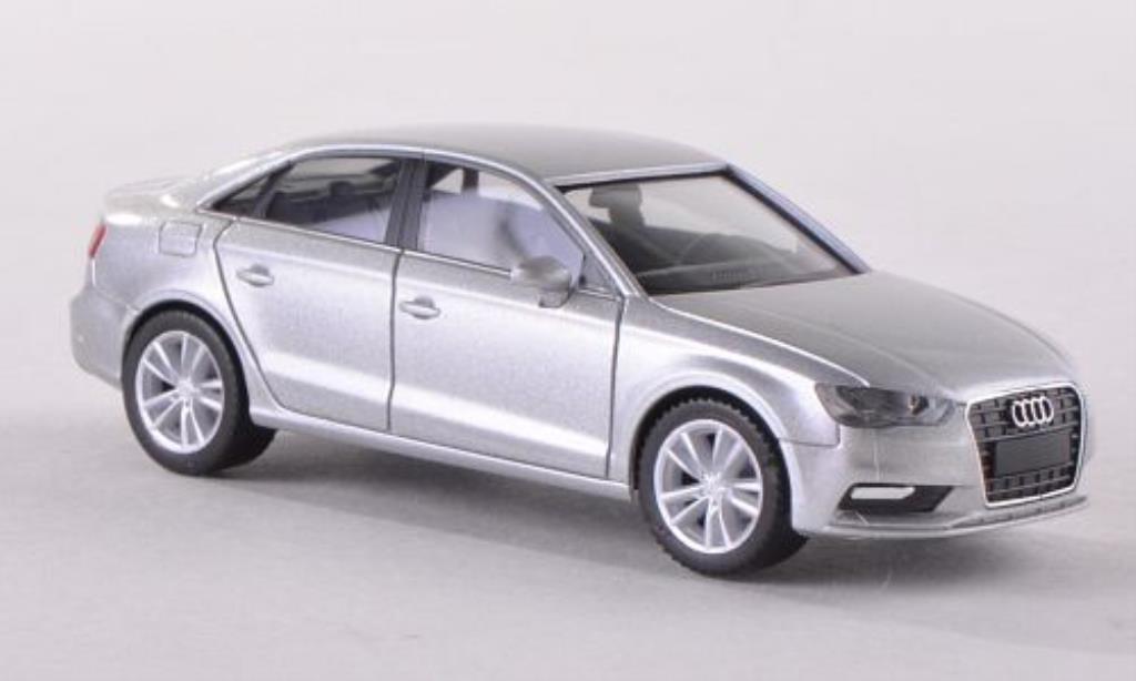 Audi A3 1/87 Herpa Limousine eisgrigio modellino in miniatura