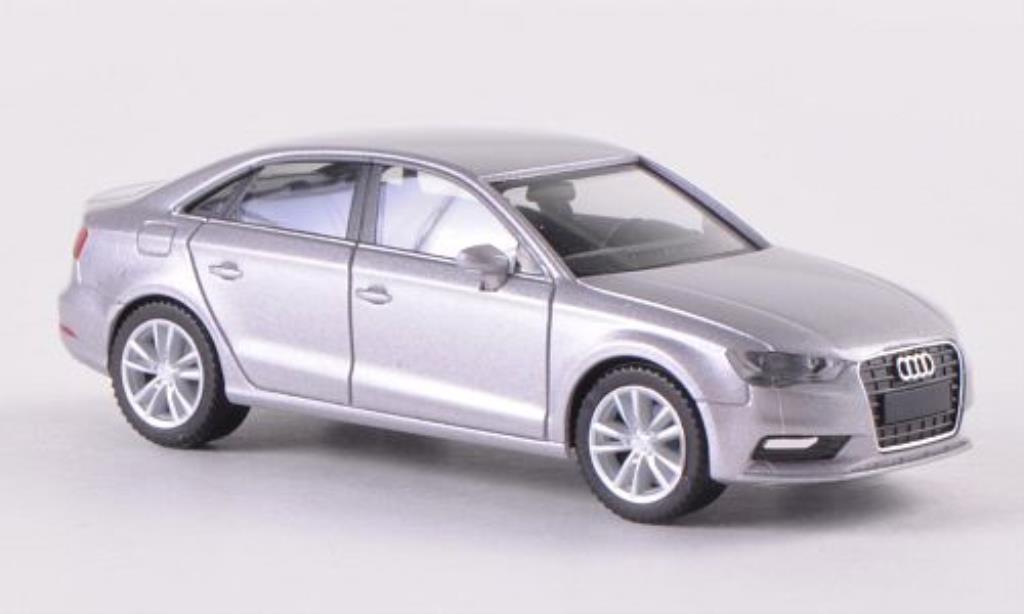 Audi A3 1/87 Herpa Limousine grigiogrigio 2013 modellino in miniatura