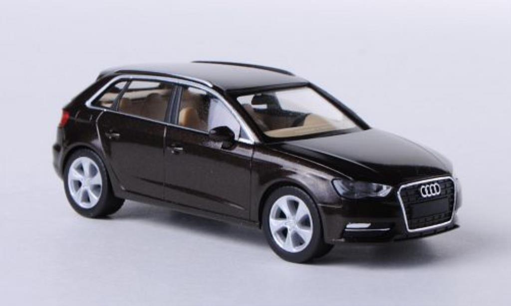 Audi A3 1/87 Herpa Sportback marroneee modellino in miniatura