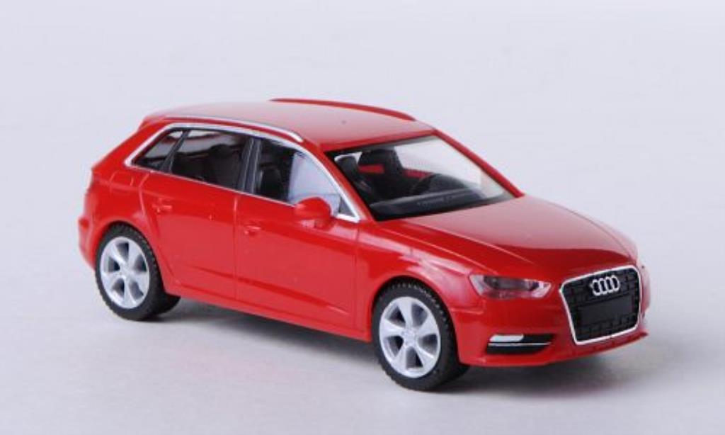 Audi A3 1/87 Herpa Sportback rosso modellino in miniatura