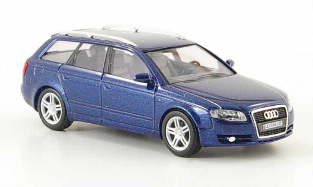 Audi A4 Avant 1/87 Busch Avant blu Facelift 2005 modellino in miniatura