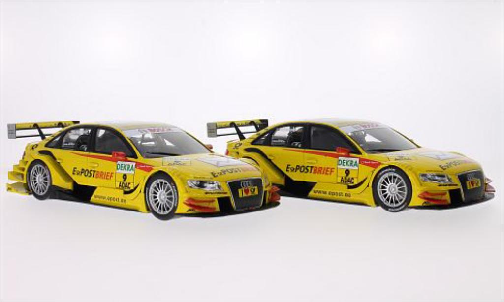 Audi A4 DTM 1/18 Norev DTM giallo No.9 EPost Brief DTM 2011 modellino in miniatura