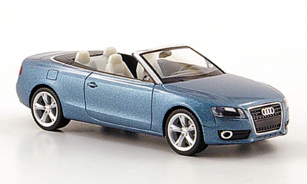 Audi A5 1/87 Herpa Cabriolet blu 2009 modellino in miniatura