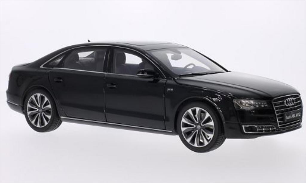 Audi A8 1/18 Kyosho L W12 metallico nero 2014 modellino in miniatura