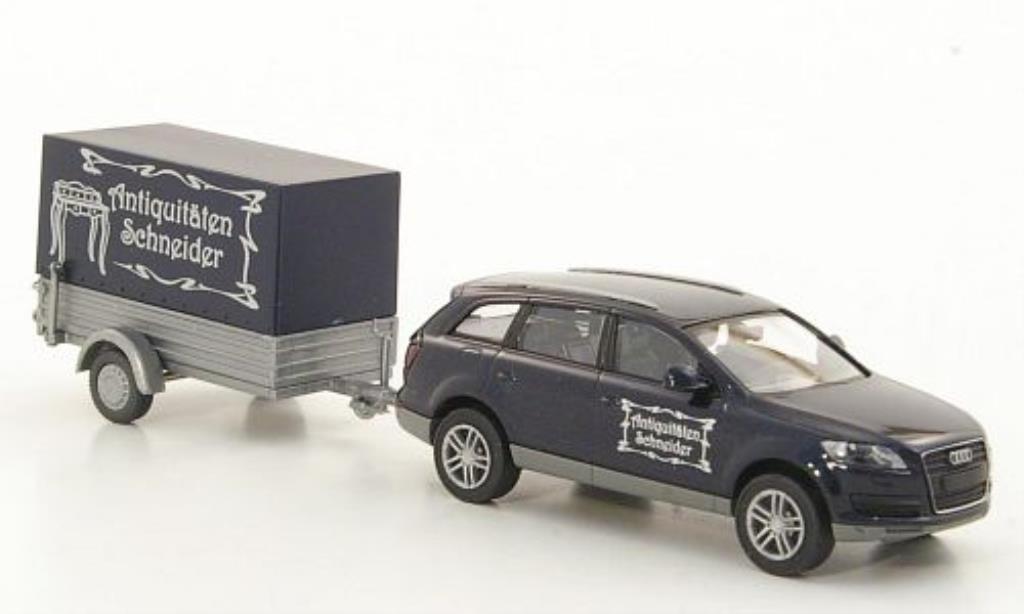 Audi Q7 1/87 Wiking mit Anhanger Antiquitaten Schneider modellino in miniatura