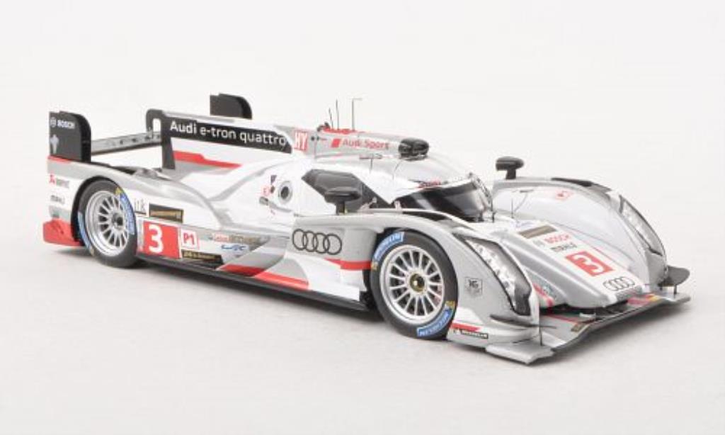 Audi R18 e-tron 1/43 Spark e-tron quattro No.3 24h Le Mans 2013 modellino in miniatura