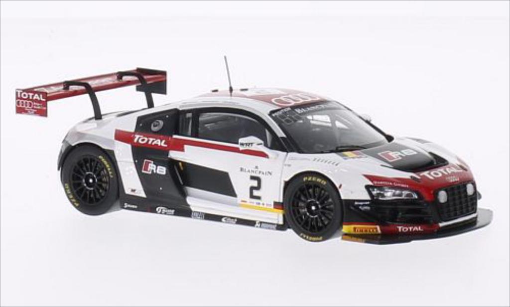 Audi R8 LMS 1/43 Spark LMS Ultra No.2 Belgian Club Team 24h Spa 2014 /B.Treluyer modellino in miniatura