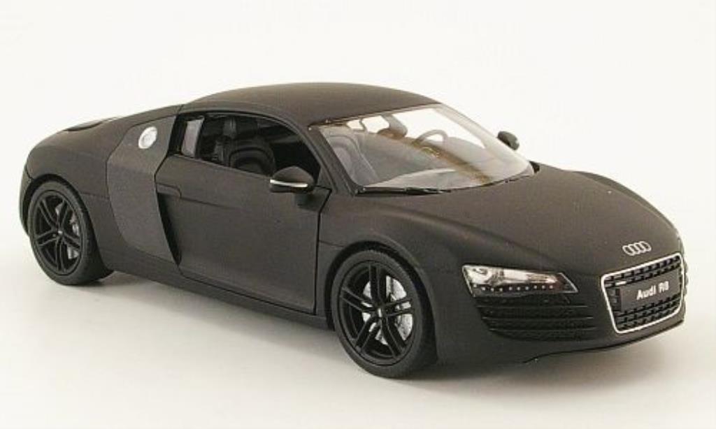 Audi R8 1/24 Welly matt-nero modellino in miniatura
