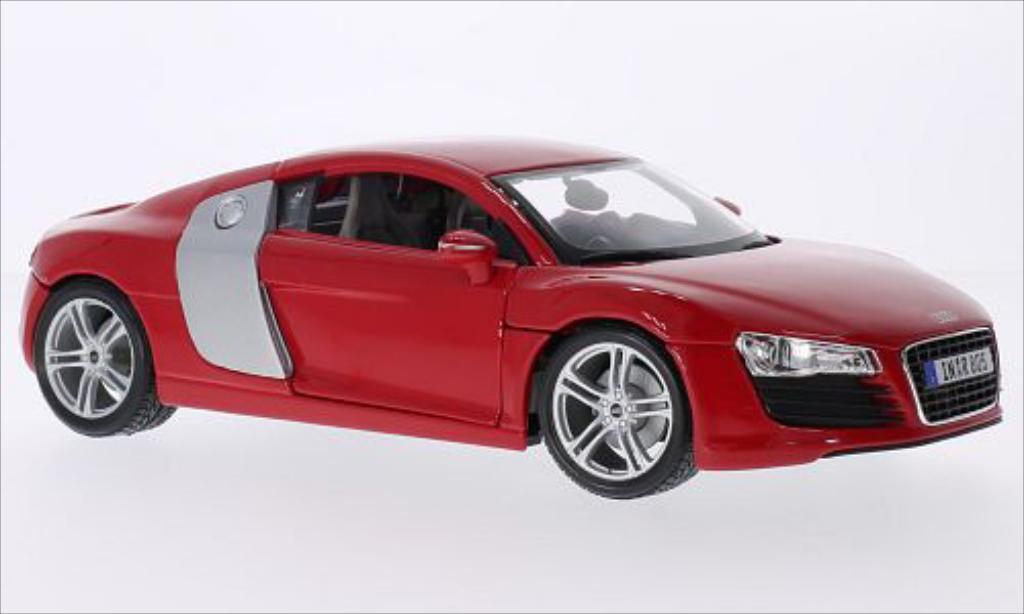 Audi R8 1/18 Maisto rosso/grigio modellino in miniatura