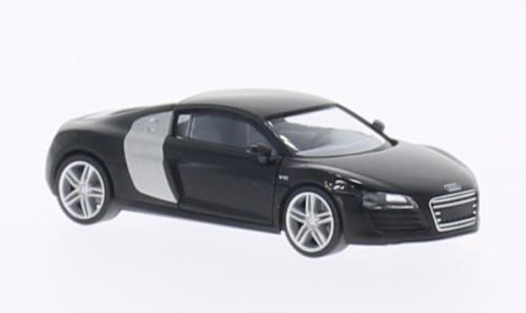 Audi R8 1/87 Herpa nero/grigio-grigio modellino in miniatura