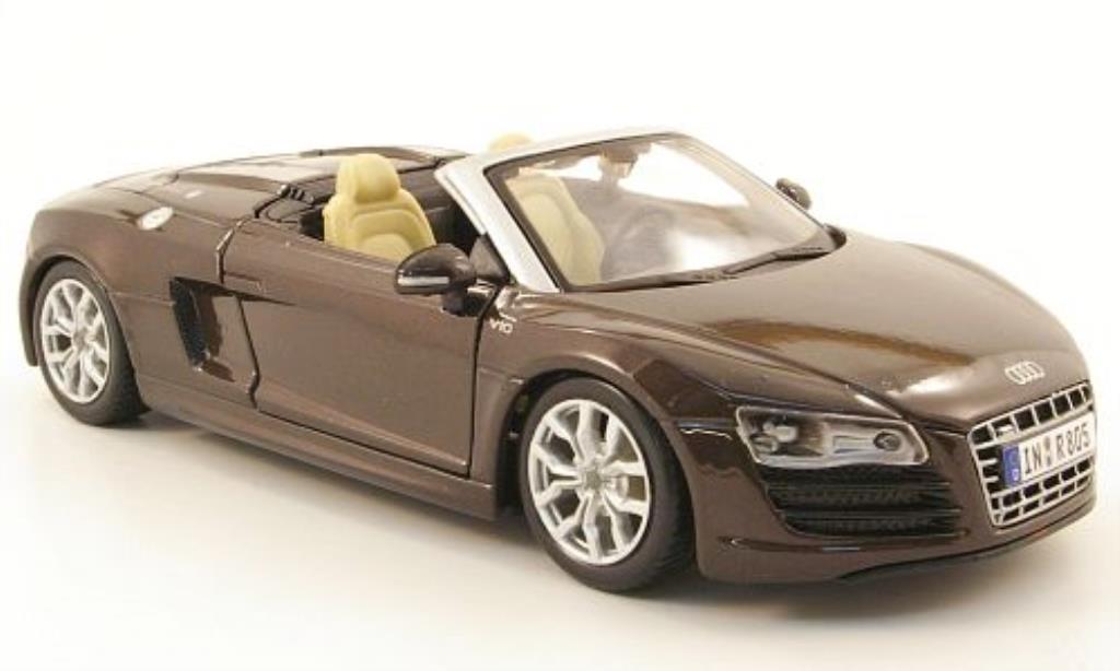 Audi R8 Spyder 1/24 Maisto Spyder marroneee modellino in miniatura