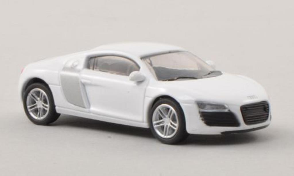 Audi R8 1/87 Schuco bianco/grigio modellino in miniatura