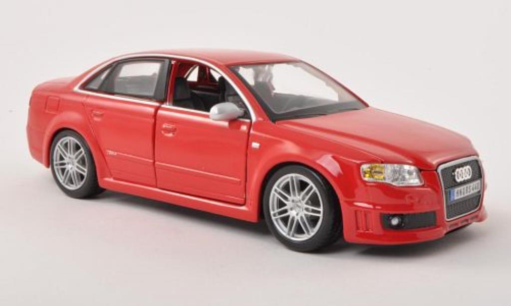 Audi RS4 1/24 Burago (B7) rosso modellino in miniatura