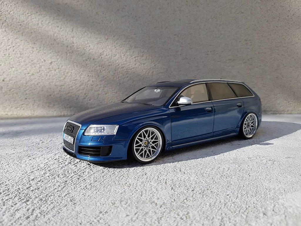 Audi RS6 1/18 Ottomobile C6 Avant V10 TFSI blu tuning modellino in miniatura