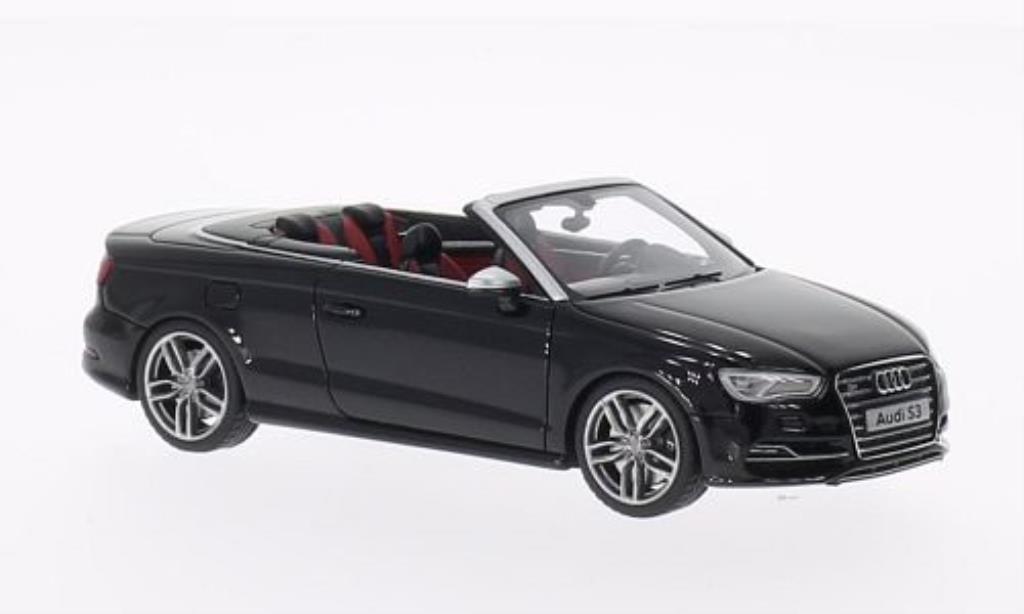 Audi S3 1/43 Minichamps Cabriolet nero 2013 modellino in miniatura