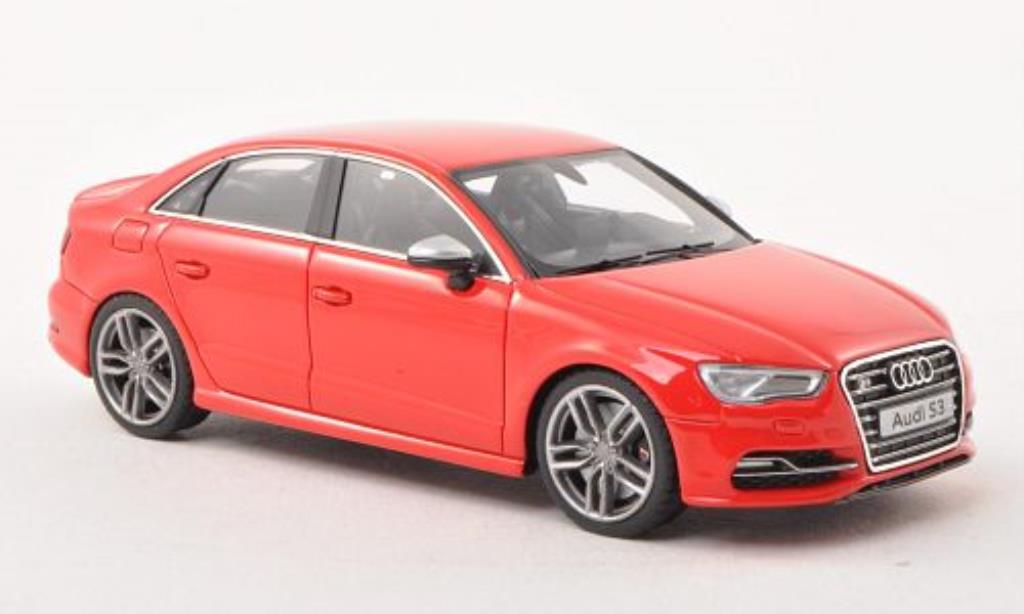 Audi S3 1/43 Minichamps Limousine rosso 2013 modellino in miniatura