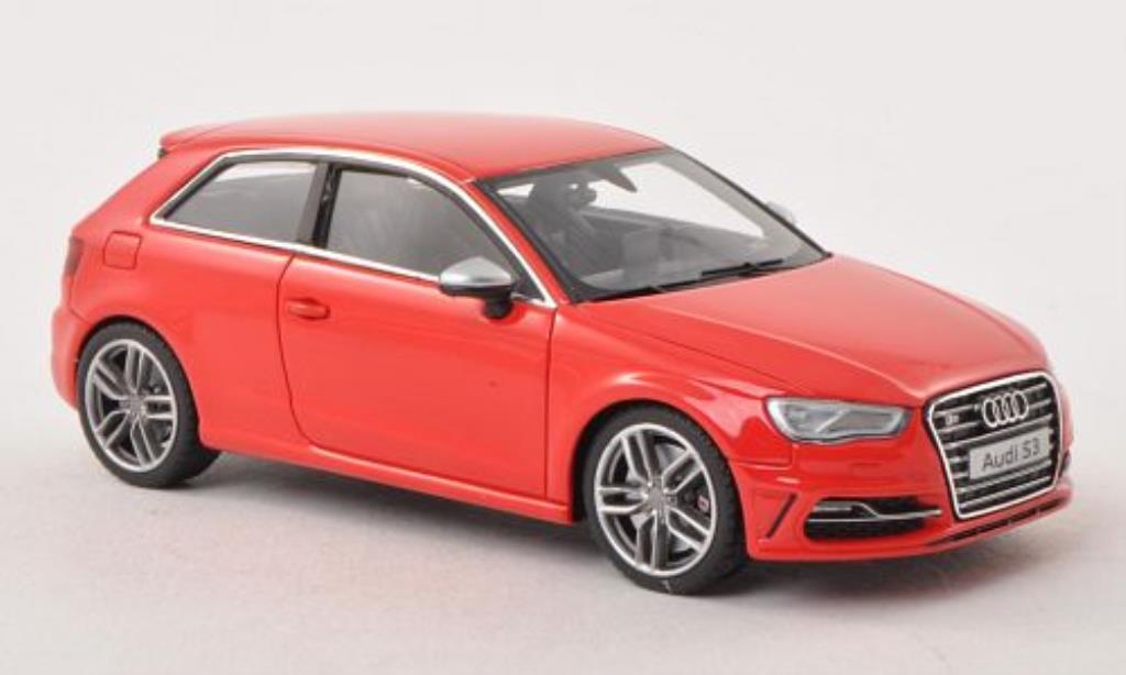 Audi S3 1/43 Minichamps rosso 2013 modellino in miniatura
