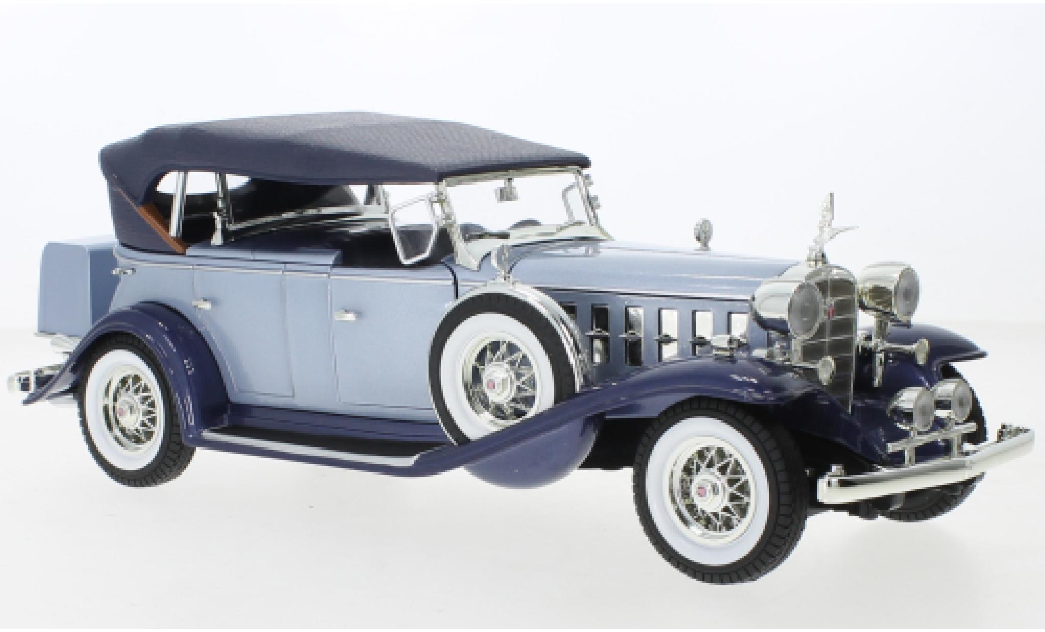 Cadillac V16 1/18 Auto World Sports Phaeton metallise blu clair/blu foncé 1932 modellino in miniatura
