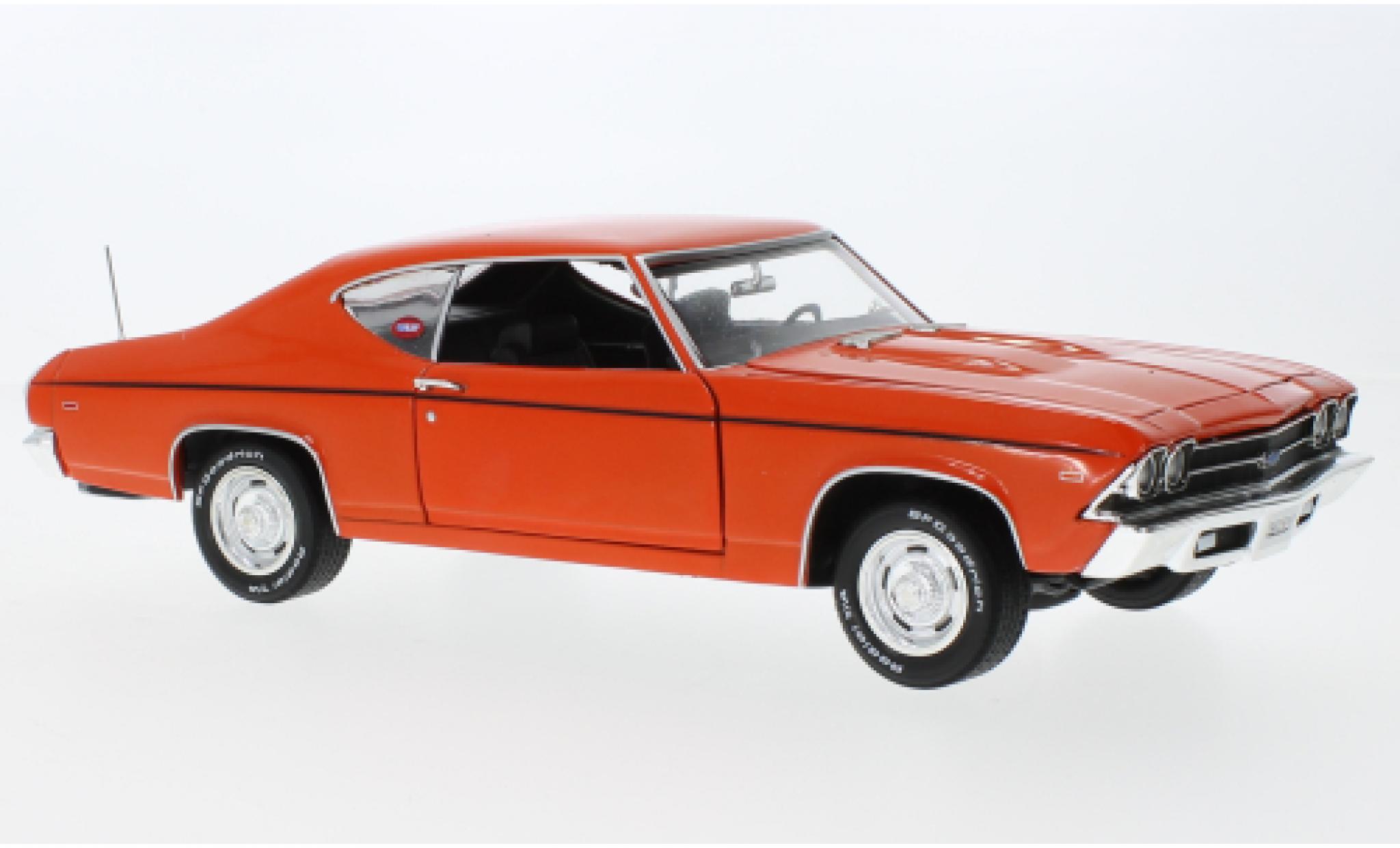 Chevrolet Chevelle 1/18 Auto World Nickey orange 1969 modellino in miniatura