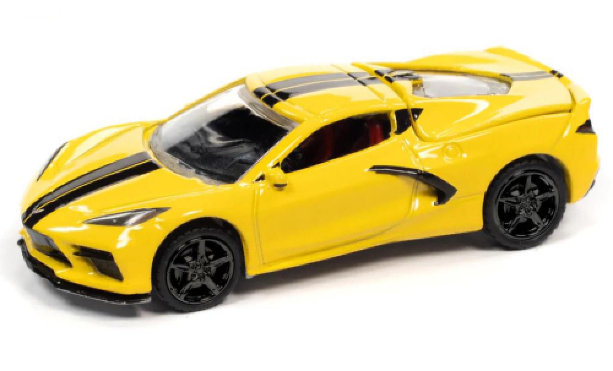 Chevrolet Corvette 1/64 Auto World (C8) Stingray giallo 2020 modellino in miniatura