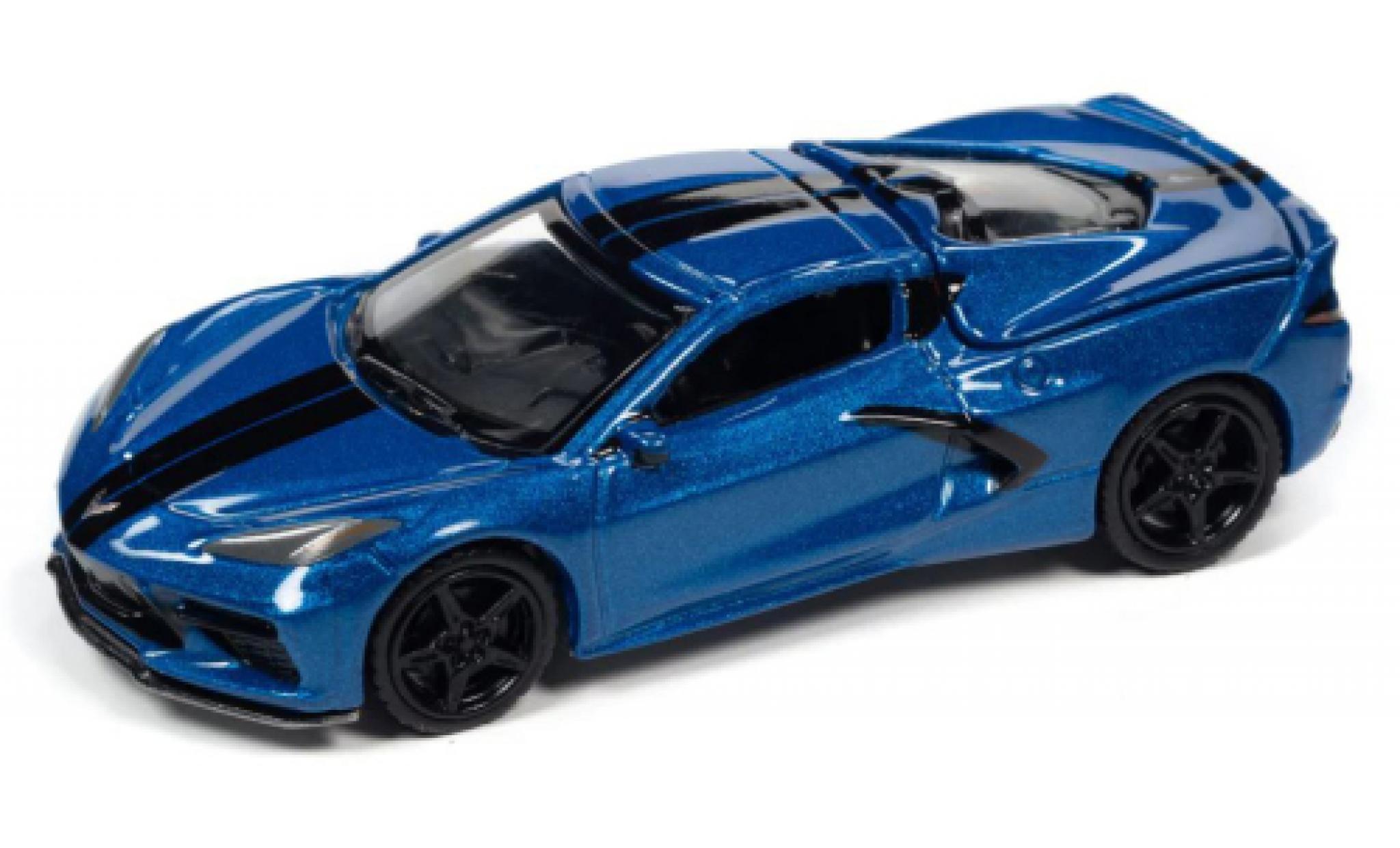Chevrolet Corvette 1/64 Auto World (C8) Stingray metallise blu 2020 modellino in miniatura